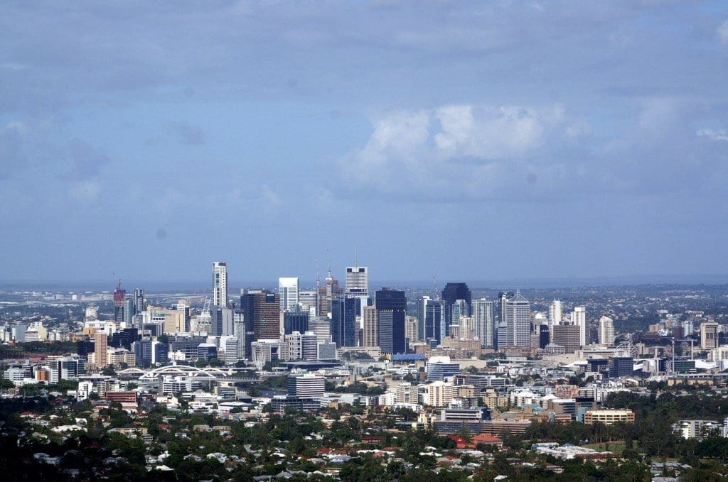 Brisbane Skyline seen from Mount Coot-tha