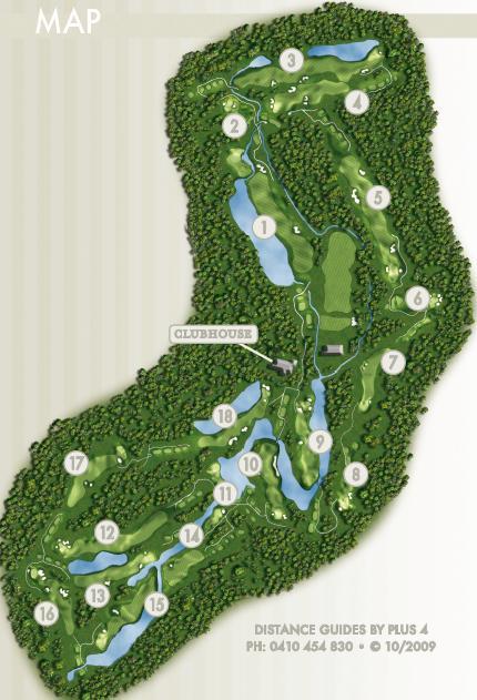 Hyatt Regency Coolum, 18-hole PGA championship golf course map