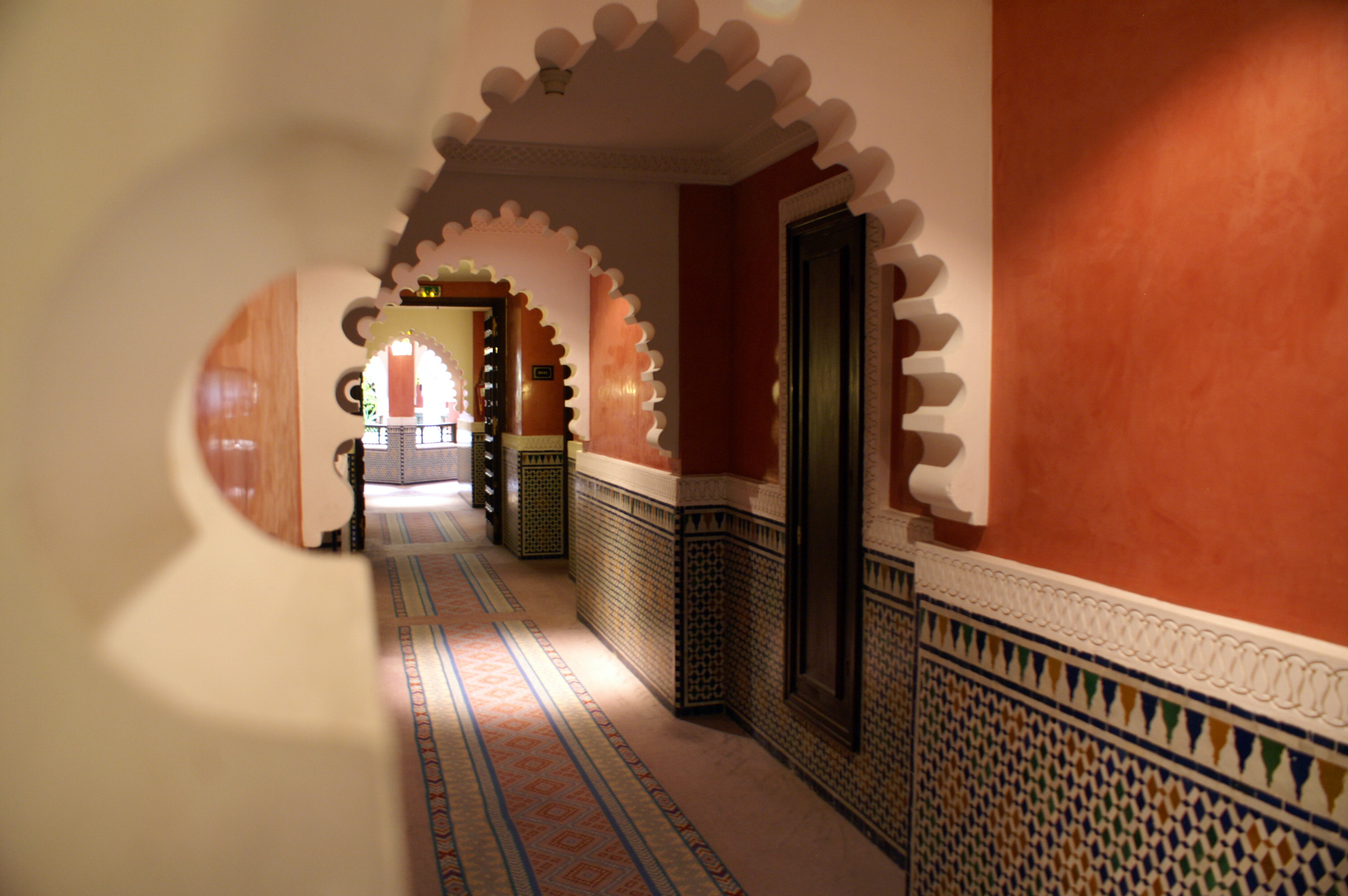 Decorated-Corridor-La-Palmeraie-Golf-Palace-Riad-Marrakech, Morocco