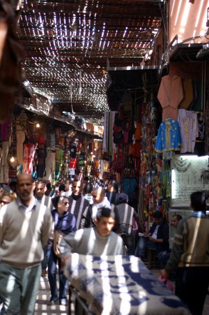View of Souk in Marrakesh, Marocco