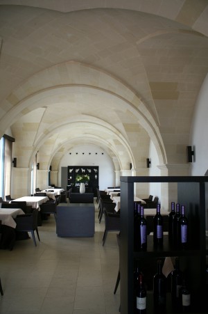 Cavernous hotel restaurant at Masseria Bagnara