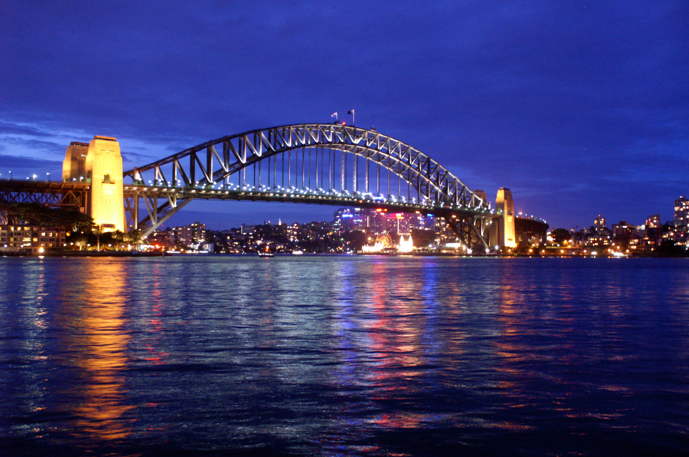 Sydney Harbour Bridge - twilight view from opera house