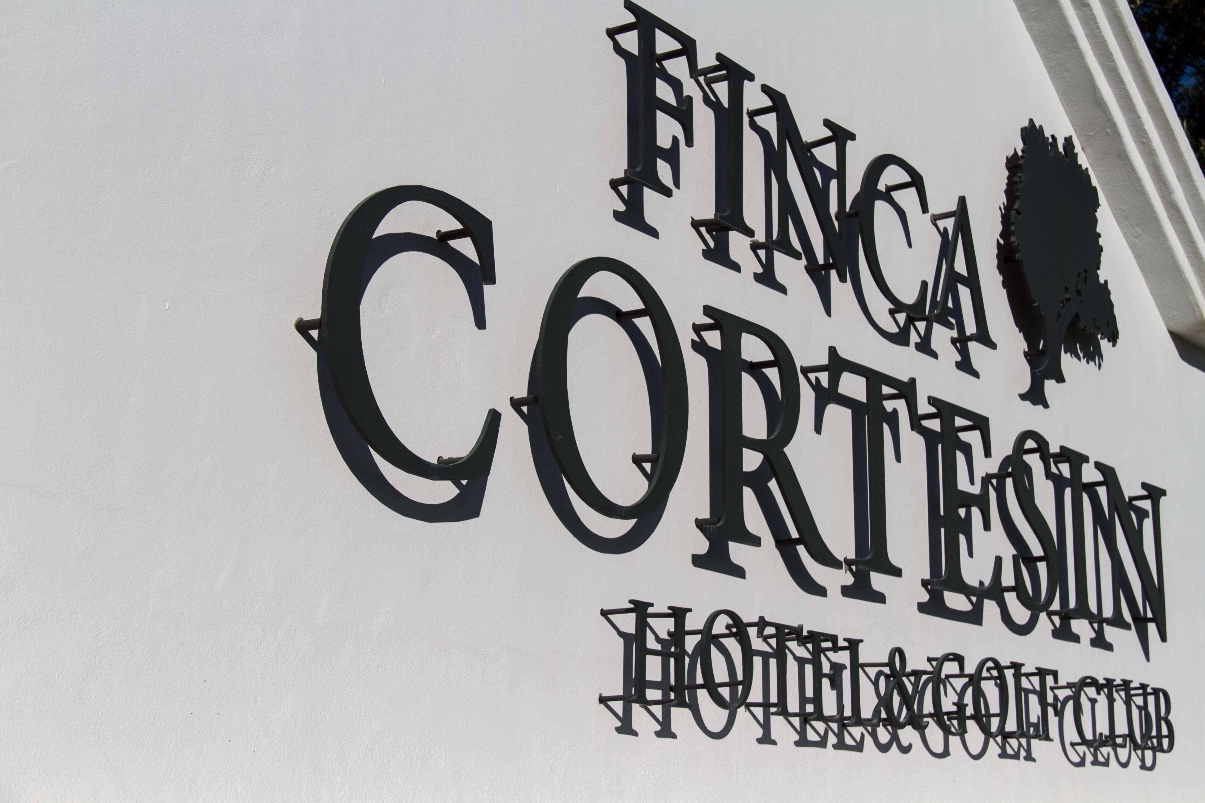 Hotel sign at Finca Cortesin entrance