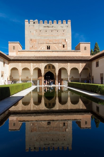 Granada-Alhambra patio pool reflection