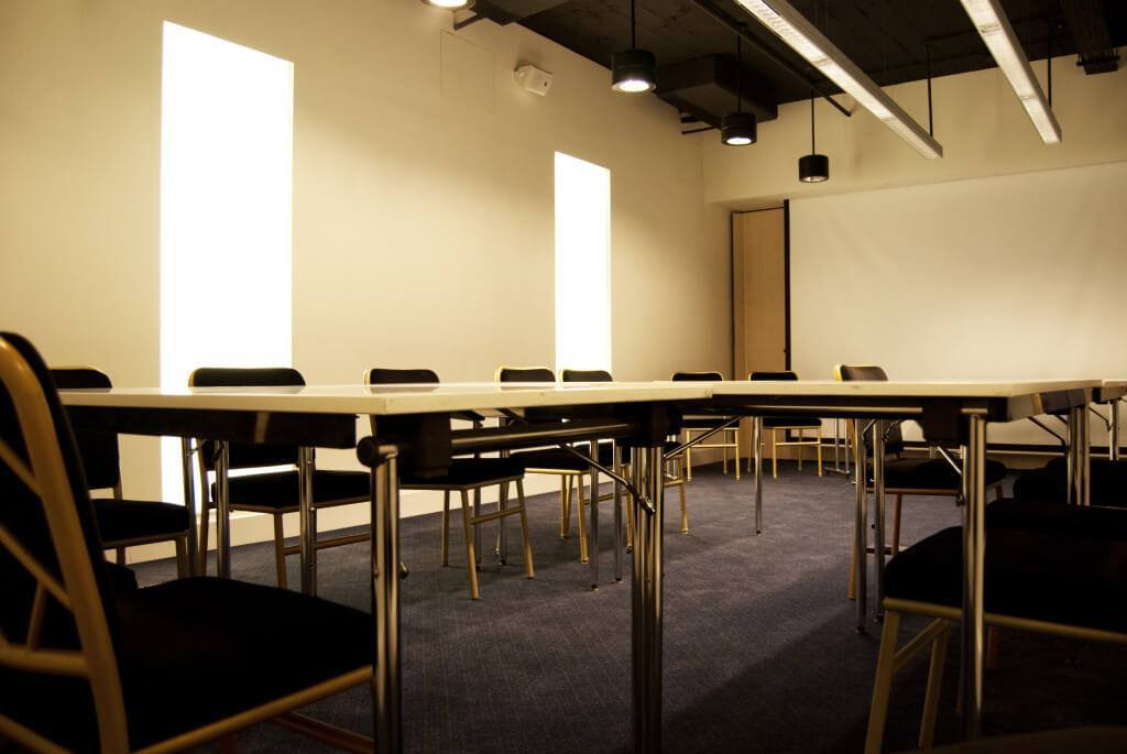 One of five conference rooms