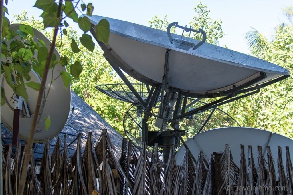 Satellite dish for broadband Internet connection