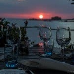 Sunset seen from the Notios restaurant