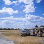 Flight safari boarding on Moremi airstrip