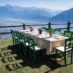 Tabels in the garden at Rustico del Sole