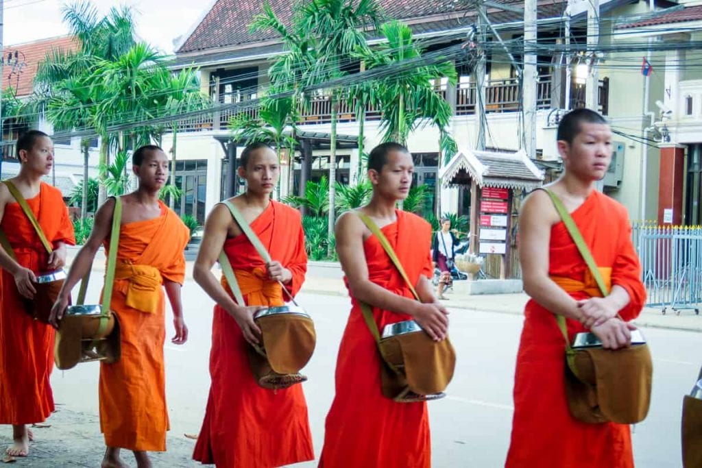 Buddhist monks in Luang Prabang