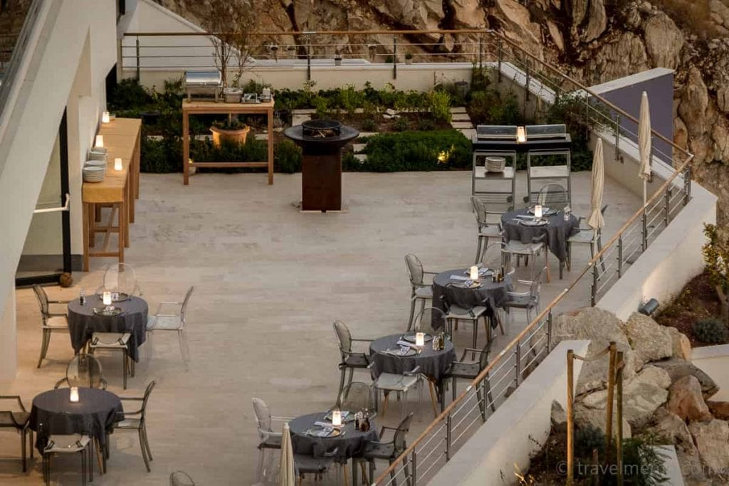 Restaurant terrace Ola Hotel in Trogir Croatia