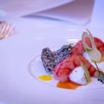 Sicilian shrimp with puntarelle and Cantabrian anchovies