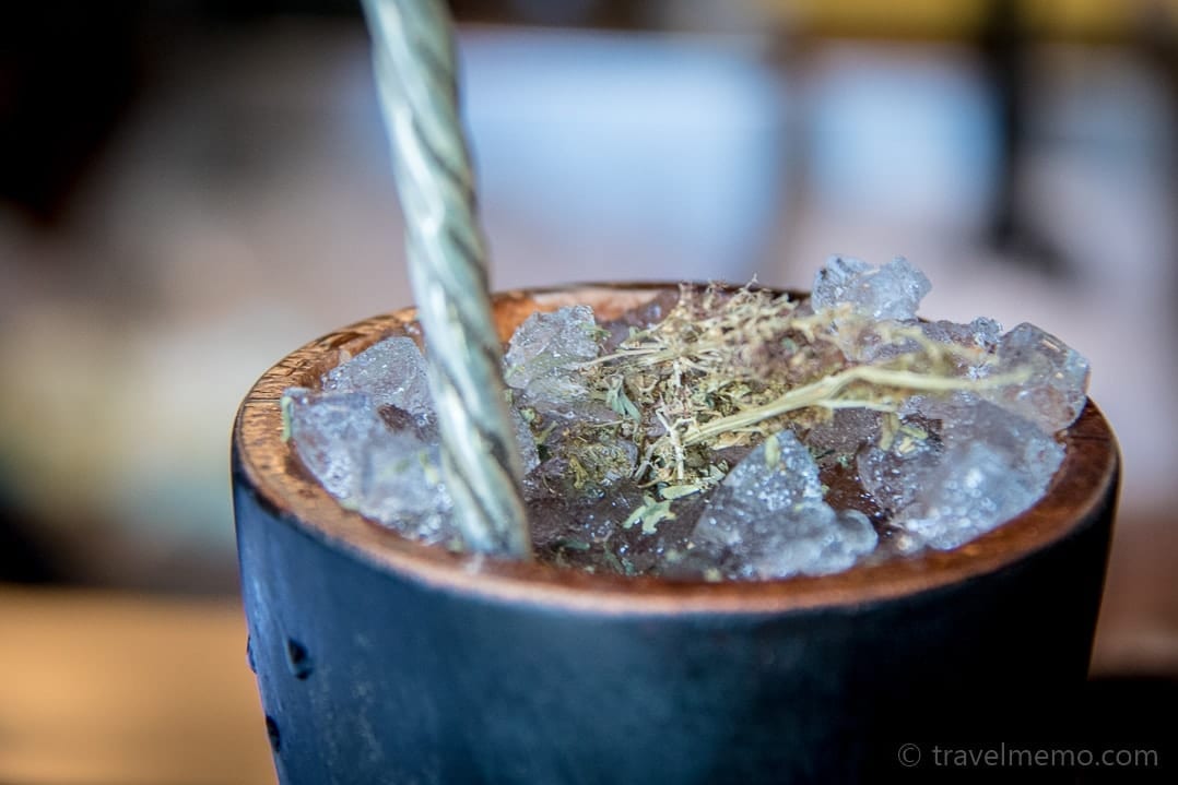 Ekeko cocktail with herbs
