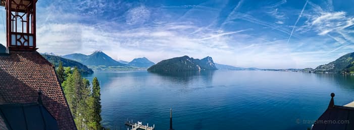 Panorama looking over Lake Lucerne