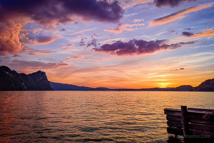 Sunset over Lake Lucerne
