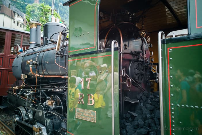 The cog railway steam locomotive
