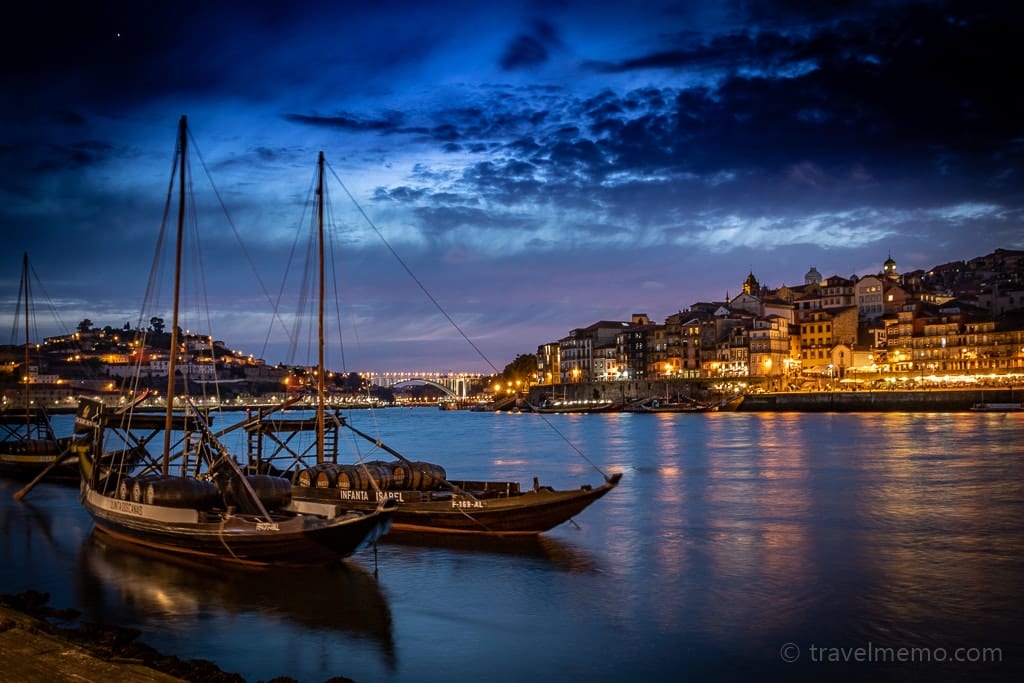 Port wine Rabelo boats in Porto