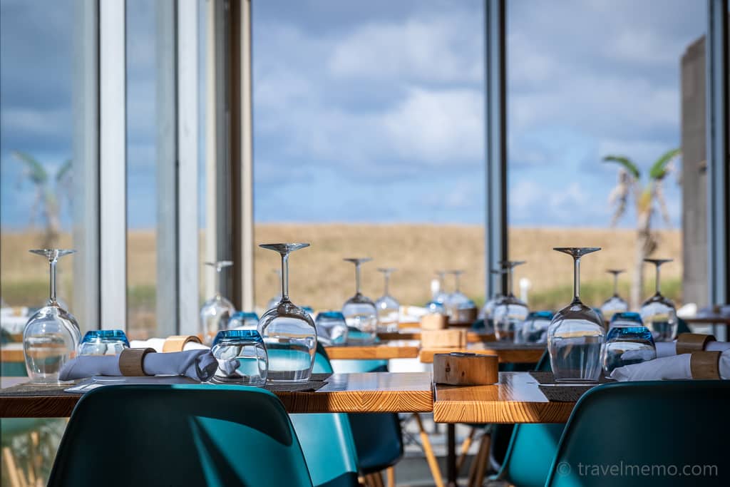 Tables in the Santa Bárbara Restaurant