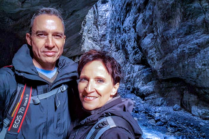 Katja and Walter in the Grindelwald glacier gorge