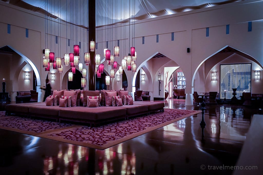 Oriental hotel lobby at Chedi Muscat