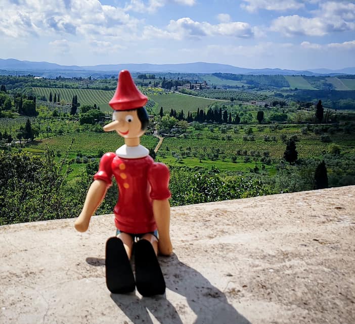 Pinocchio at home in Tuscany