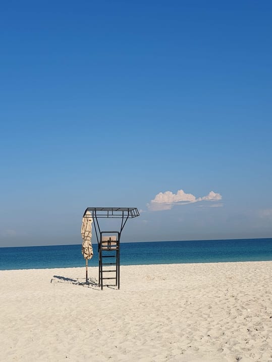 Life guard chair on Saadiyat Island