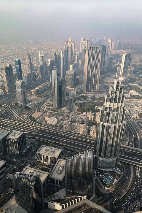 Urban landscape view from Burj Khalifa