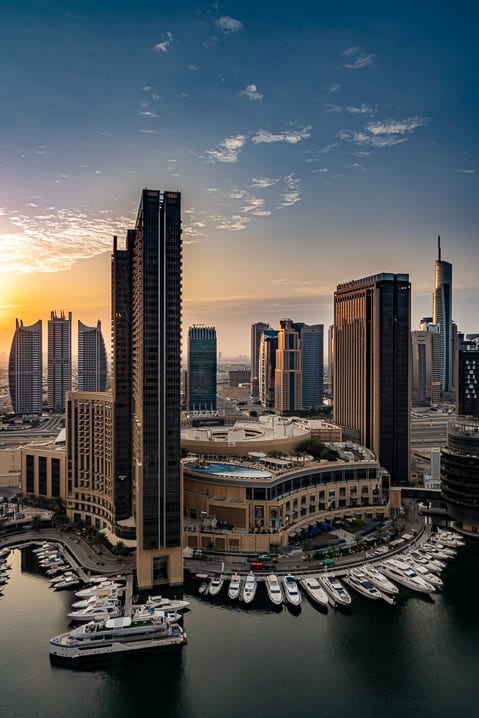 Sunrise with Dubai Marina