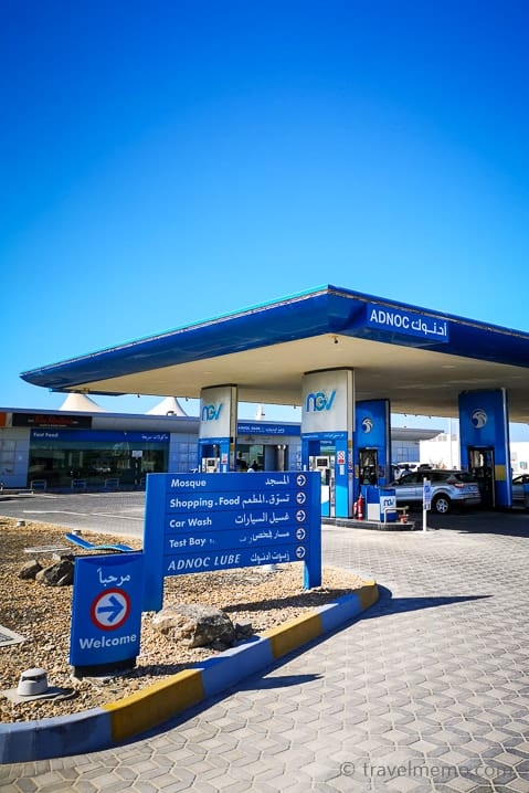 ADNOC gas station Rub al-Khali desert