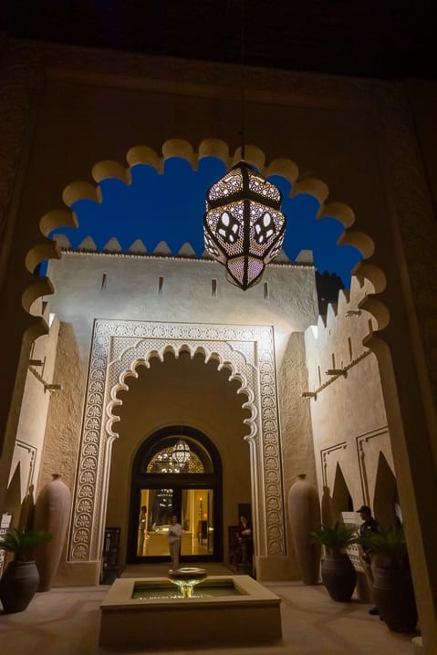 Entrance to the Qasr Al Sarab Hotel