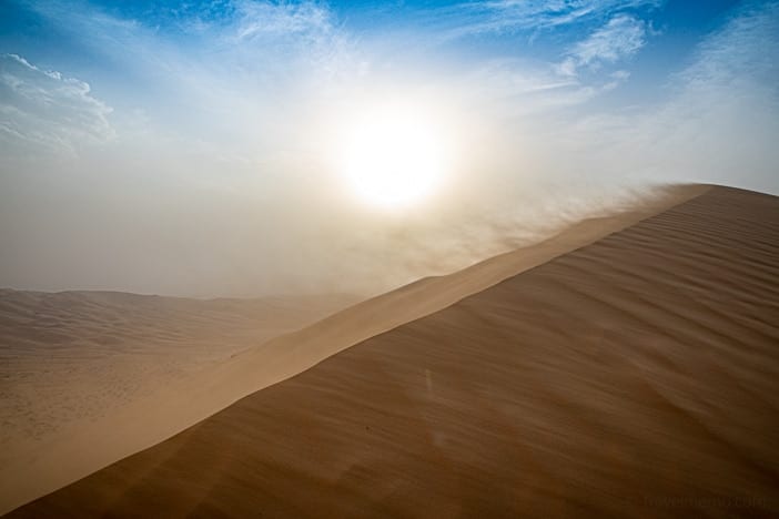 Sandstorm in the Rub al-Khali desert