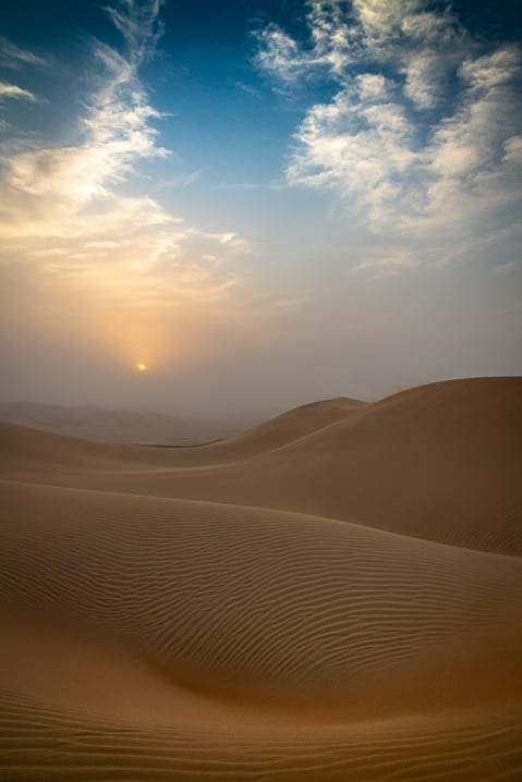 Dunes in the desert of Abu Dhabi