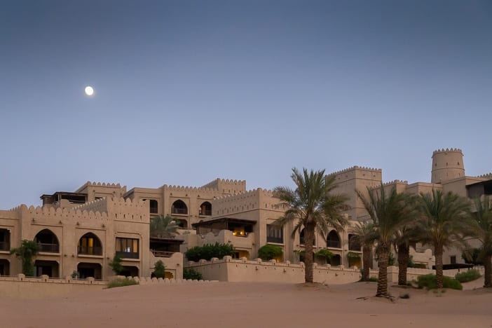 Moonrise over the Qasr al Sarab Resort