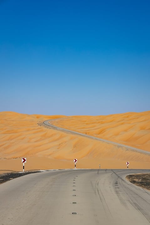 Highway to the Qasr Al Sarab Desert Resort