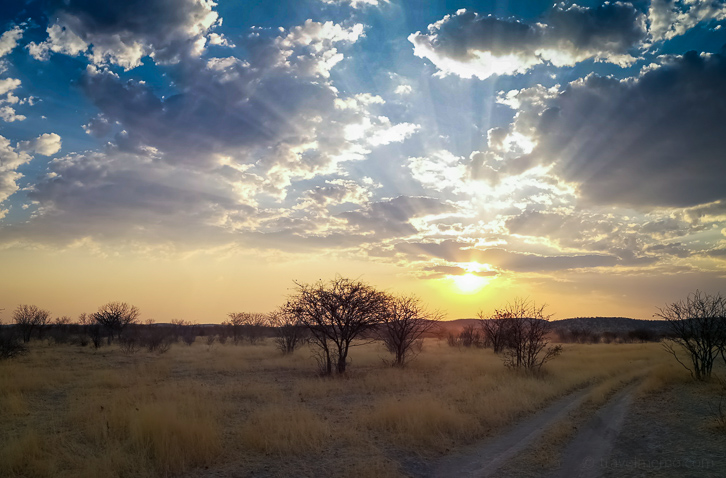 Sunset in the Ongava Private Game Reserve