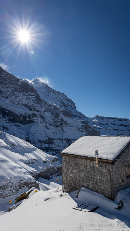 Hut with view of the Silberhorn