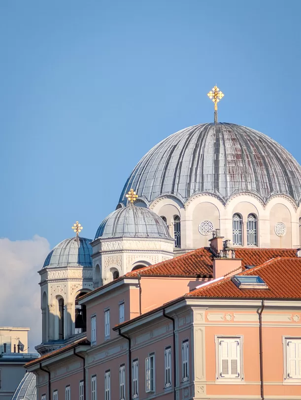What to Do in Trieste: Explore Italy's Coffee Capital One Cup at a Time 4 | travel memo Chiesa serbo-ortodossa della Santissima Trinità e di San Spiridione at Trieste's Canale Grande
