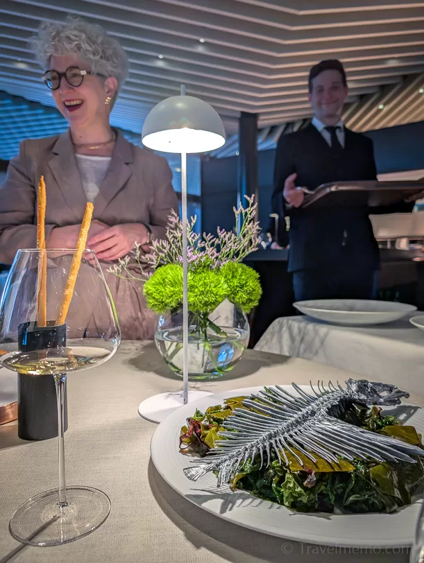 Istrian Gourmet Experiences: 3 Stellar Restaurants + Our Wishlist for Next Time 3 | travel memo Co-owner and restaurant manager Michela Scarello greeting guests at their table